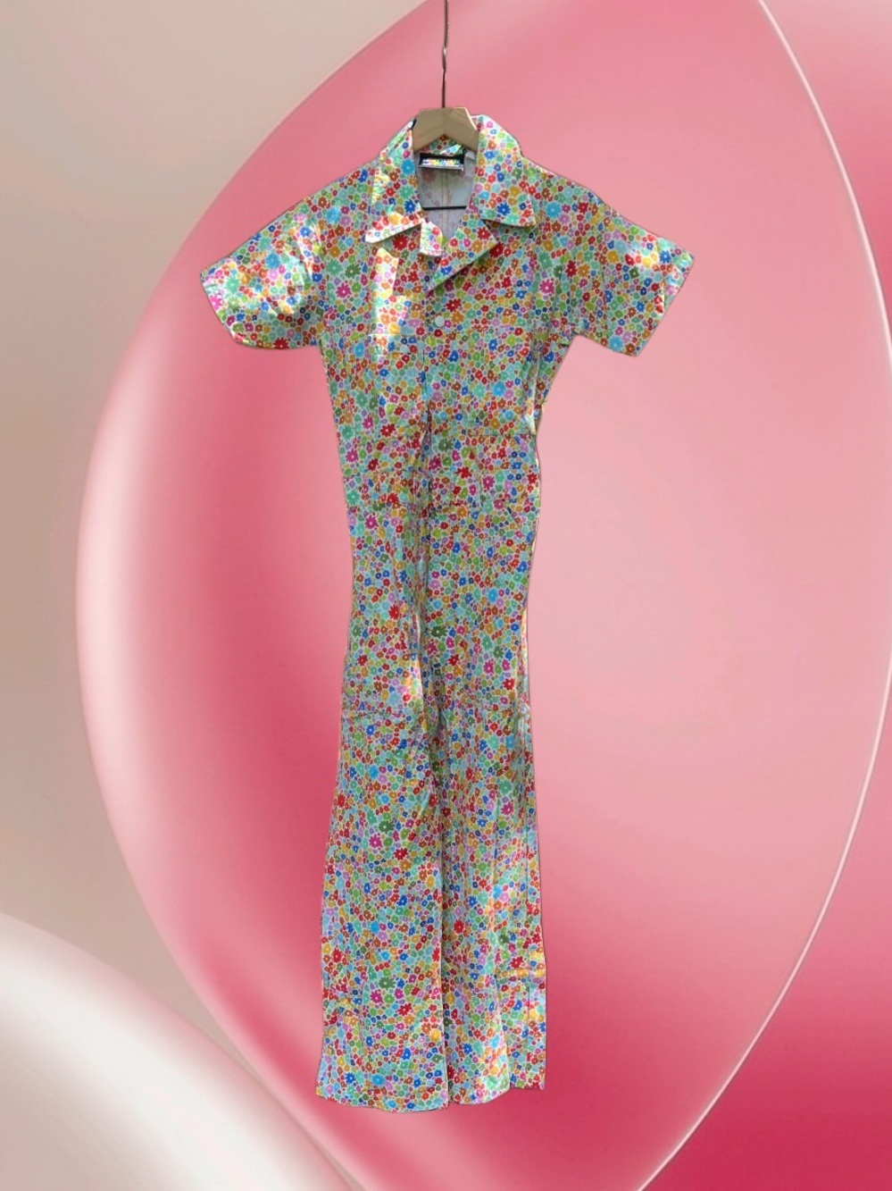 Big Bud Press Rainbow Blossom Short Sleeve Jumpsuit Size S
